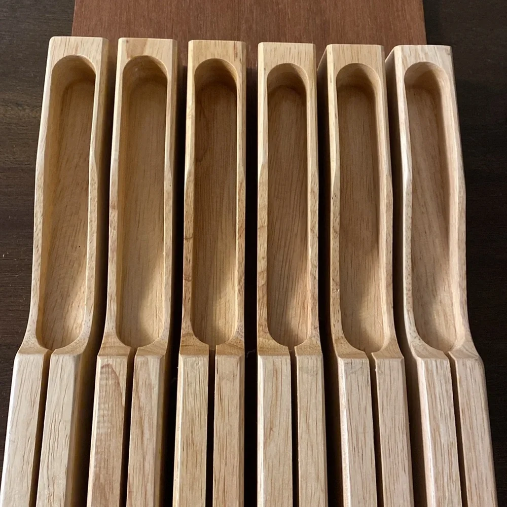 Wüsthof In-Drawer 6 Knife Wooden Knife Block for Knife Handles Up to .75”